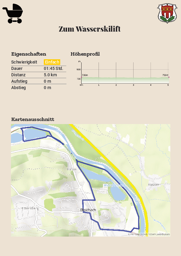 Spaziergang zum Wasserskilift