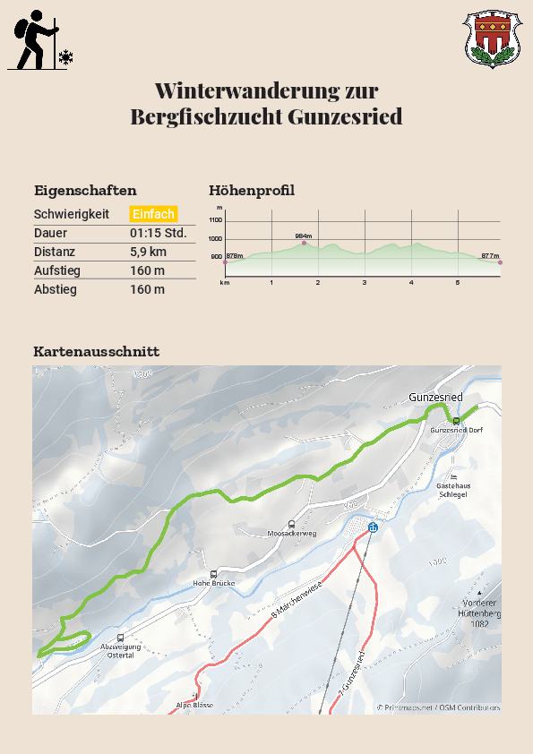 Winterwanderweg zur Bergfischzucht