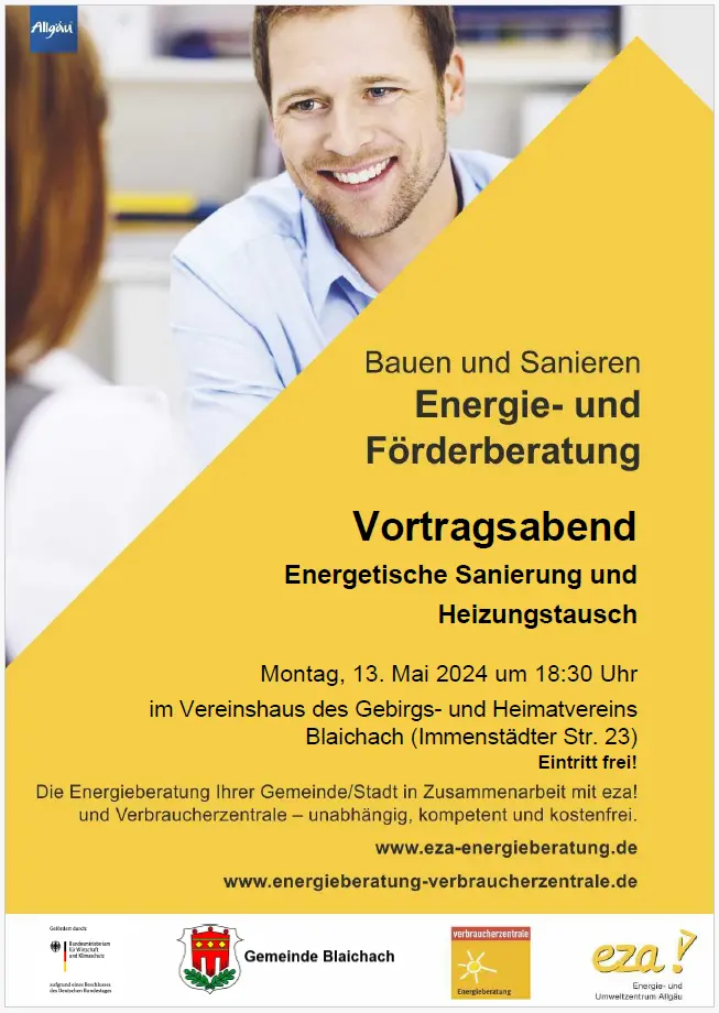 Vortragsabend - Energie- und Förderberatung am 13.05.2024